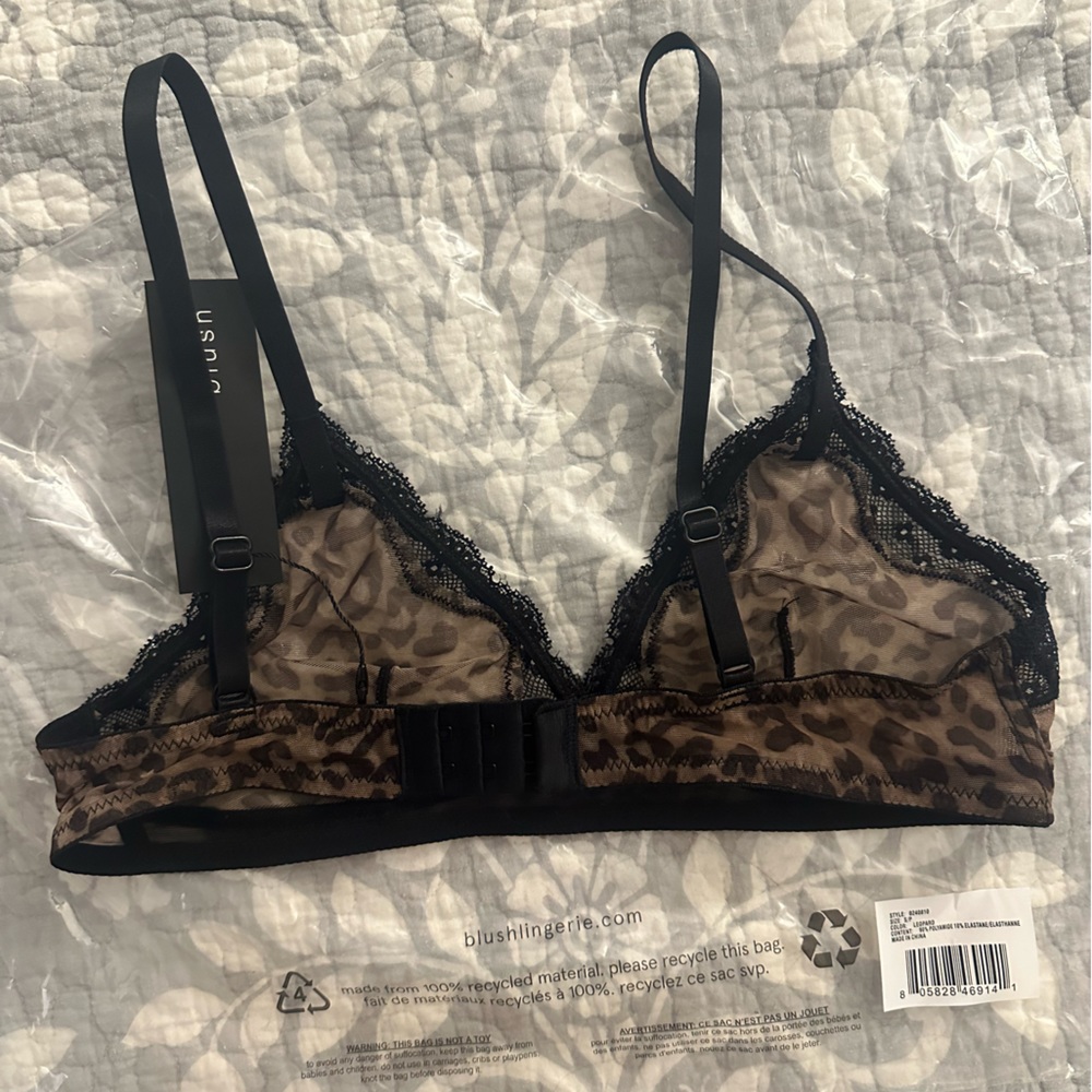 Blush lingerie - lotus bralette - size small - leopard - NWT - Picture 5 of 5